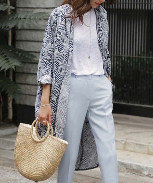 DHOLIC（ディーホリック）の「2TYPEオーバーシルエットロングローブ（その他アウター・レディース・グリーンB/ネイビーB/ネイビーＡ/ブルーグレーＡ・FREE）」の2枚目の写真