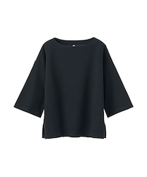 UNIQLO | WOMEN ダブルフェイスプルオーバー（7分袖）(Tシャツ/カットソー)