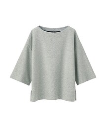 UNIQLO | WOMEN ダブルフェイスプルオーバー（7分袖）(Tシャツ/カットソー)