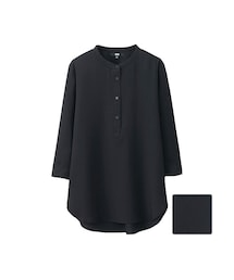 UNIQLO | レーヨンエアリースタンドブラウス（7分袖）(シャツ/ブラウス)