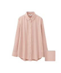 UNIQLO | WOMEN レーヨンエアリーブラウス（長袖）(シャツ/ブラウス)