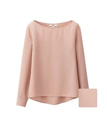 UNIQLO | WOMEN レーヨンエアリーTブラウス（長袖）(シャツ/ブラウス)