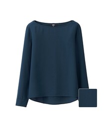 UNIQLO | WOMEN レーヨンエアリーTブラウス（長袖）(シャツ/ブラウス)