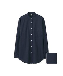 UNIQLO | WOMEN エクストラファインコットンオーバーサイズスタンドシャツ（長袖）(シャツ/ブラウス)