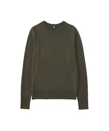 UNIQLO | WOMEN エクストラファインメリノクルーネックセーター（長袖）＋(ニット/セーター)