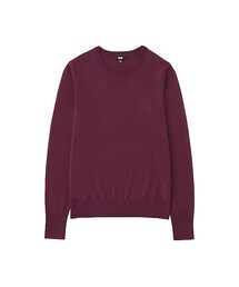 UNIQLO | WOMEN エクストラファインメリノクルーネックセーター（長袖）＋(ニット/セーター)