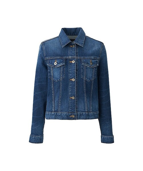 UNIQLO（ユニクロ）の「WOMEN デニムジャケット（その他アウター・レディース・BLUE 63/BLUE 68/BLUE 66・M/L/XL/3XL/XS/XXL/S）」の3枚目の写真