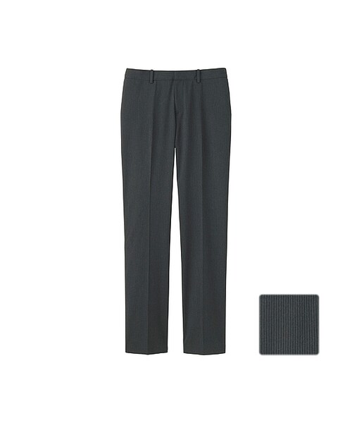 UNIQLO（ユニクロ）の「ストレッチパンツ（無地・ストライプ）（その他パンツ・レディース・GRAY 05/BLACK 09/DARK GRAY（ストライプ） 08/NAVY（ストライプ） 69・58/64/79/73/55/67/61/76/70）」の3枚目の写真