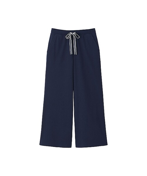 UNIQLO（ユニクロ）の「WOMEN ルームワイドパンツ（ルームウェア/パジャマ・レディース・BLACK 09/GRAY 03/NAVY 69/PINK 10・3XL/XXL/XL/L/M/XS/S）」の3枚目の写真