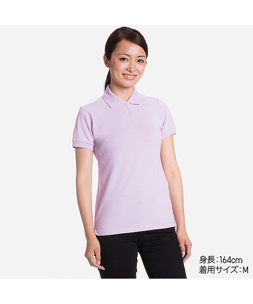 UNIQLO（ユニクロ）の「WOMEN ストレッチカノコポロシャツ（半袖）（ポロシャツ）」 WEAR