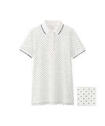 UNIQLO | WOMEN プリントポロシャツ（半袖）(ポロシャツ)