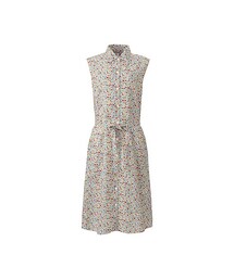 UNIQLO | WOMEN リバティロンドンリネンコットンプリントワンピース（ノースリーブ）(ワンピース)