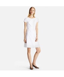 UNIQLO | WOMEN エンブロイダリーフレアワンピース＋(ワンピース)