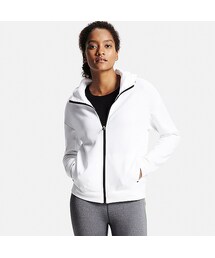 UNIQLO | WOMEN ドライスウェットフルジップパーカ（長袖）(パーカー)