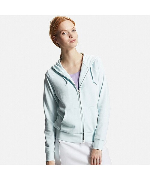 UNIQLO（ユニクロ）の「WOMEN スウェットフルジップパーカ（長袖）（パーカー・レディース・OFF WHITE 01/LIGHT GREEN 50/PINK 10/GRAY 06/BLACK 09/NAVY 69・XL/S/L）」の4枚目の写真