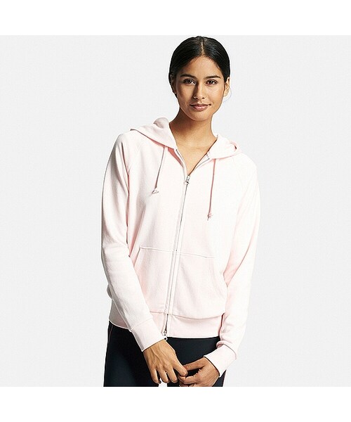 UNIQLO（ユニクロ）の「WOMEN スウェットフルジップパーカ（長袖）（パーカー・レディース・OFF WHITE 01/LIGHT GREEN 50/PINK 10/GRAY 06/BLACK 09/NAVY 69・XL/S/L）」の6枚目の写真