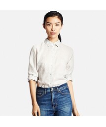 UNIQLO | WOMEN プレミアムリネンシャツ（長袖）(シャツ/ブラウス)