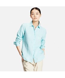 UNIQLO | WOMEN プレミアムリネンシャツ（長袖）(シャツ/ブラウス)