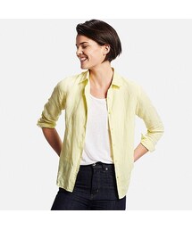 UNIQLO | WOMEN プレミアムリネンシャツ（長袖）(シャツ/ブラウス)