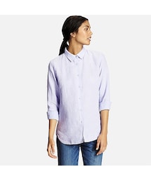 UNIQLO | WOMEN プレミアムリネンシャツ（長袖）(シャツ/ブラウス)