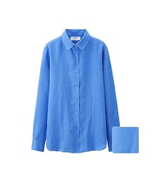 UNIQLO | WOMEN プレミアムリネンシャツ（長袖）(シャツ/ブラウス)
