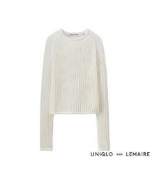 UNIQLO | WOMEN スーピマコットンメッシュクルーネックセーター（長袖）＋E(ニット/セーター)