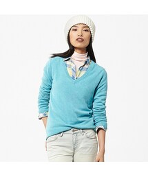 UNIQLO | WOMEN カシミヤVネックセーター（長袖）(ニット/セーター)