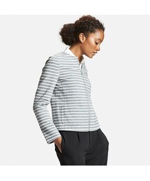 UNIQLO | WOMEN ノーカラージャケット（ボーダー・無地）(その他アウター)