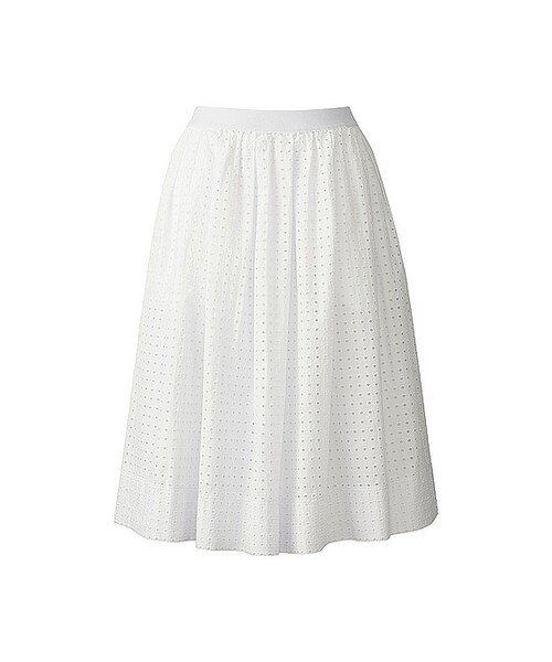 UNIQLO（ユニクロ）の「WOMEN レーススカート（スカート・レディース・BLACK 09/NAVY 69/WHITE 00・S/M）」の2枚目の写真