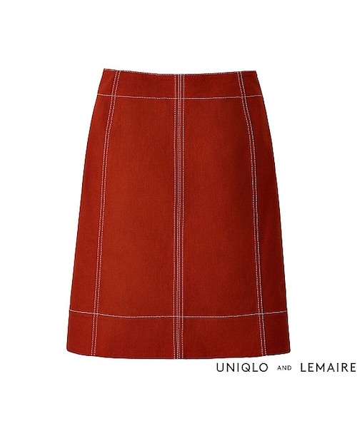 UNIQLO（ユニクロ）の「WOMEN フレアスカート＋E（スカート・レディース・BLACK 09/DARK ORANGE 28/OFF WHITE 01・58/61/64）」の3枚目の写真