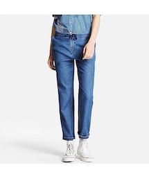 UNIQLO | WOMEN コットンリネンイージーパンツ（デニム）(その他パンツ)