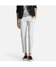 UNIQLO | WOMEN アンクルパンツ（ワイドストライプ）(その他パンツ)