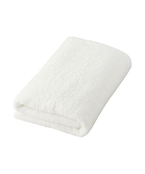 UNIQLO（ユニクロ）の「ふわかるコットンバスタオル（タオル・メンズ・OFF WHITE 01/NATURAL 30/WHITE 00/LIGHT GRAY 02/NAVY 69・フリー）」の2枚目の写真