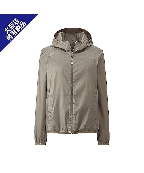 UNIQLO(ユニクロ)の「WOMEN ライトポケッタブルパーカ(ブルゾン・レディース・NAVY 69/LIGHT GRAY 02/BLACK 09/PINK 12/WHITE 00/OLIVE 57/GREEN 51/BLUE 62/BLUE 67/BEIGE 32・XXL/M/L/3XL/XL/XS/S)」の5枚目の写真