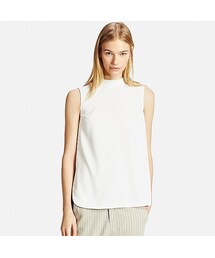 UNIQLO | WOMEN ハイネックブラウス（ノースリーブ）(シャツ/ブラウス)