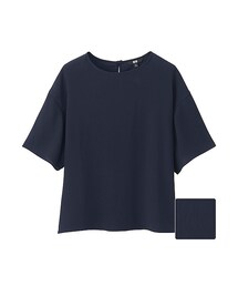 UNIQLO | WOMEN クレープTブラウス（半袖）(シャツ/ブラウス)