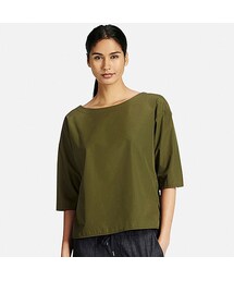 UNIQLO | WOMEN エクストラファインコットンTブラウス（7分袖）(シャツ/ブラウス)