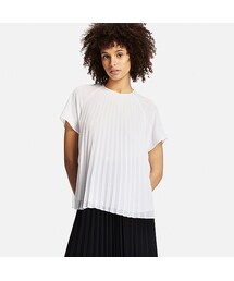 UNIQLO | WOMEN プリーツTブラウス（半袖）(シャツ/ブラウス)
