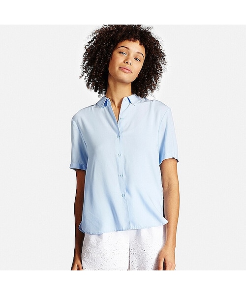 りゅー④ UNIQLO（ユニクロ）の「レーヨンエアリーブラウス（半袖