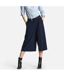 UNIQLO | WOMEN ドレープガウチョパンツ（ストライプ・ハイライズ）(その他パンツ)