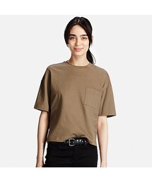 UNIQLO | WOMEN クロップドクルーネックT（半袖）(Tシャツ/カットソー)