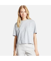 UNIQLO | WOMEN クロップドクルーネックT（半袖）(Tシャツ/カットソー)