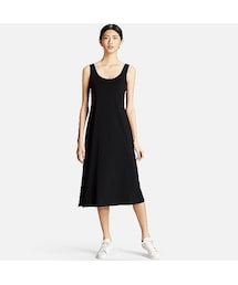 UNIQLO | WOMEN ロングブラワンピース（ノースリーブ）(ワンピース)