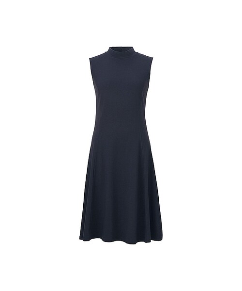 UNIQLO（ユニクロ）の「WOMEN コットンモダールフレアワンピース（ノースリーブ）（ワンピース・レディース・DARK GRAY 08/PINK 12/NAVY 69・S/M/L/XL）」の2枚目の写真