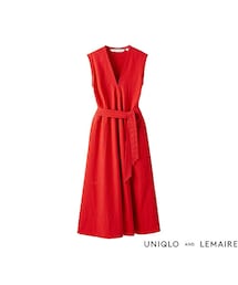 UNIQLO | WOMEN シアサッカーワンピース（ノースリーブ）＋E(ワンピース)