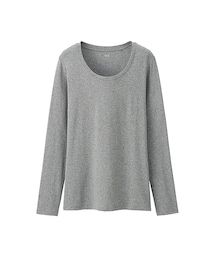 UNIQLO | WOMEN スーピマコットンモダールクルーネックT（長袖）(Tシャツ/カットソー)