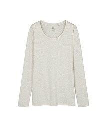 UNIQLO | WOMEN スーピマコットンモダールクルーネックT（長袖）(Tシャツ/カットソー)