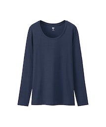 UNIQLO | WOMEN スーピマコットンモダールクルーネックT（長袖）(Tシャツ/カットソー)