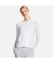 UNIQLO | WOMEN エアリズムUVカットメッシュフルジップパーカ（長袖）(パーカー)