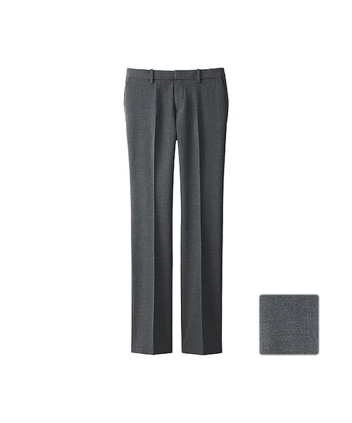 UNIQLO（ユニクロ）の「ストレッチパンツ（ピンストライプ）（その他パンツ・レディース・DARK GRAY 08/GRAY 05/BLACK 09/NAVY 69・70/67/64/58/61/73）」の3枚目の写真